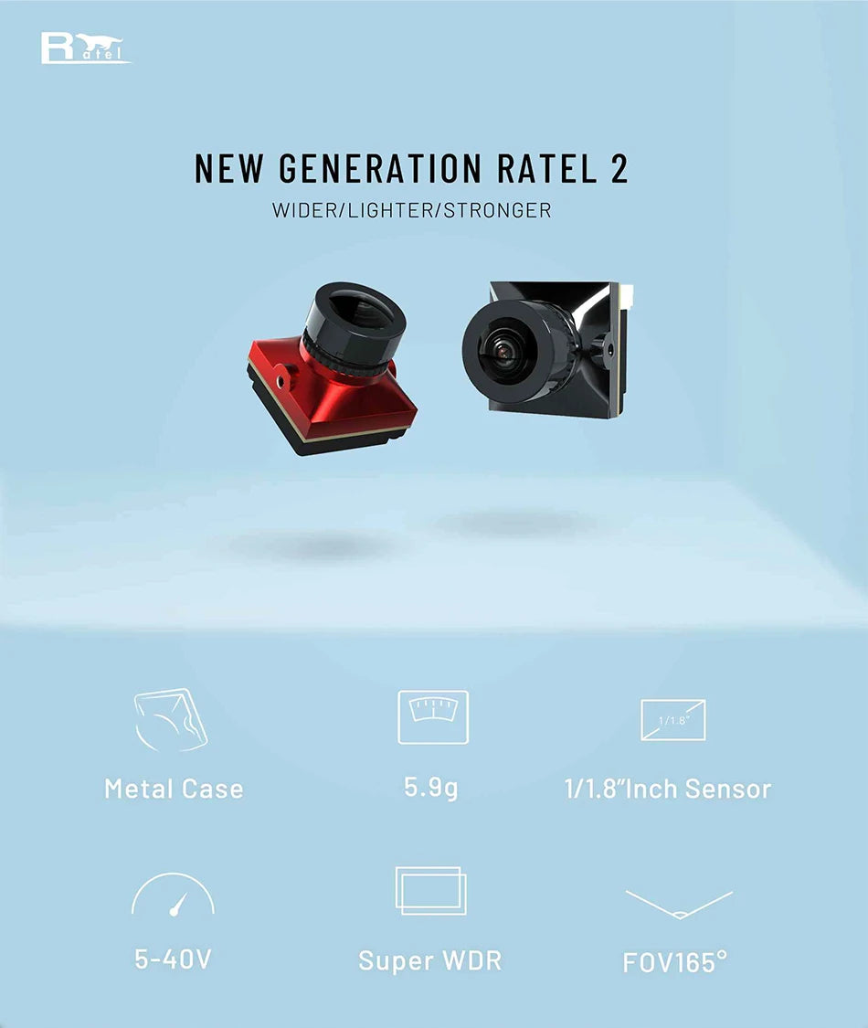 1/2/3PCS Caddx Ratel 2 V2 / PRO FPV Camera Ratel2 2.1mm Lens 16:9/4:3 NTSC/PAL Switchable Micro FPV Camera Drone Quadcopter