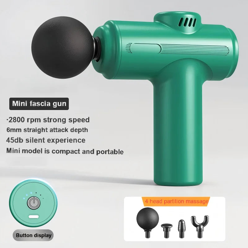 4Head USB Mini Massage Gun Fascia Machine Muscle Relaxation Vibrating Gun Rod Massage Fitness tool Muscle massager gun for you