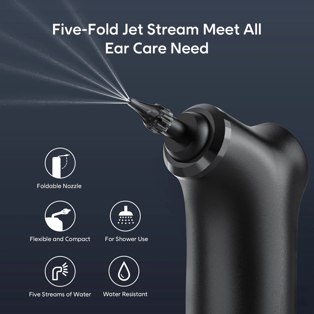 SUNUO Automatic Ear Cleaning Health Care Water Irrigation Automatic Earwax Remover For Adult 4 Pressure Mode Silicone Ear Washer